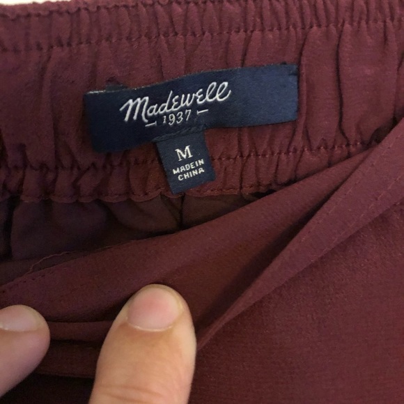 Madewell Silk Distance Skirt in Burgundy - Picture 5 of 5